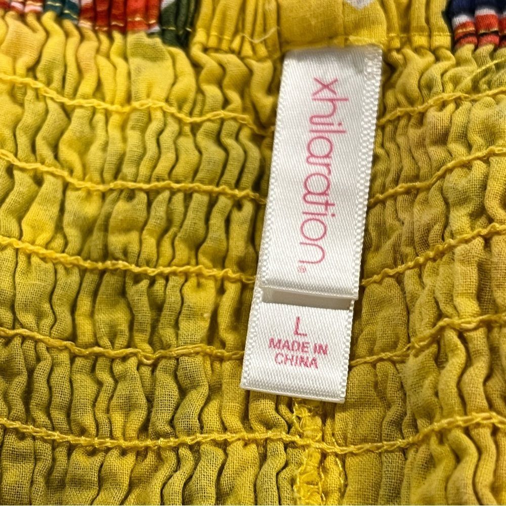 Xhilaration Floral Yellow mini Sundress with straps size small - Picture 9 of 13